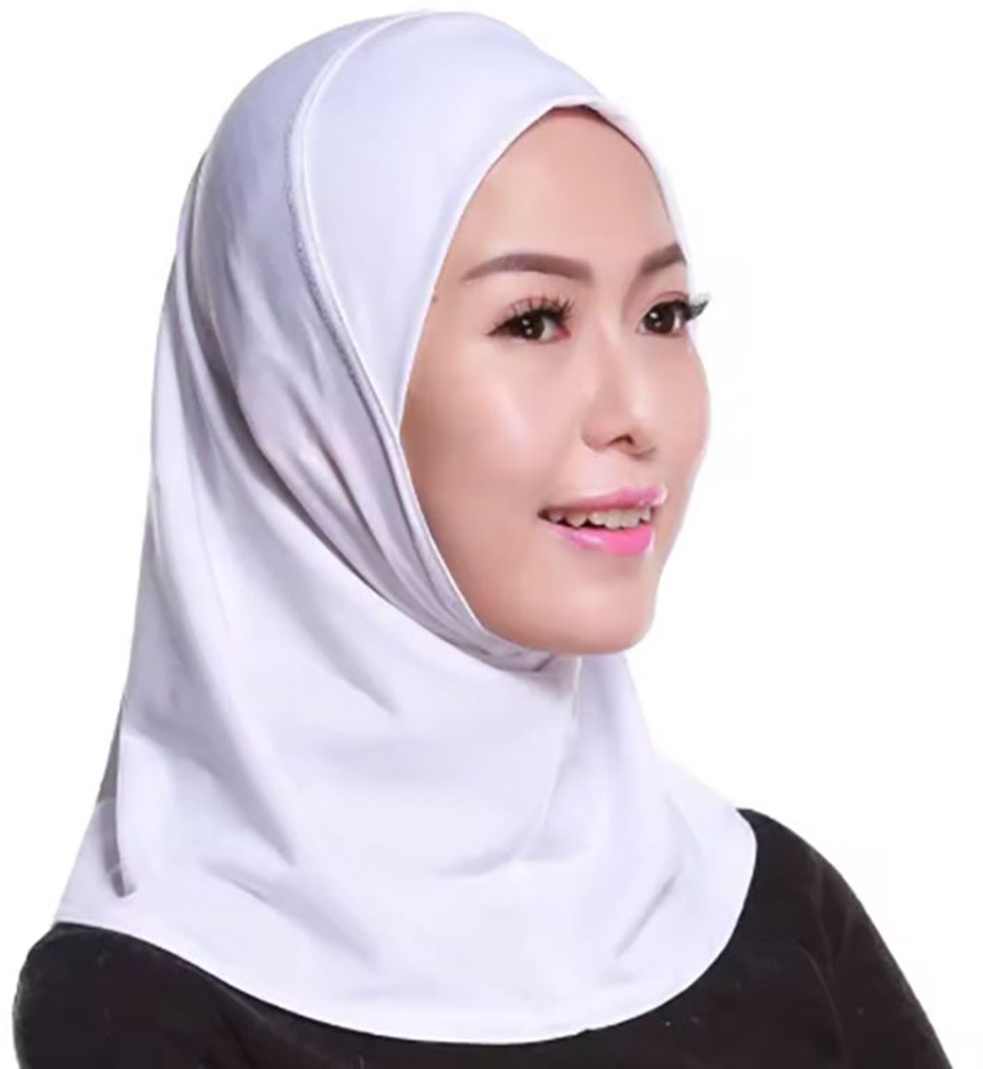 Actie4you® - Hijab – Schouderlengte – Hoofddoek – Islamitisch – Muts- Wit