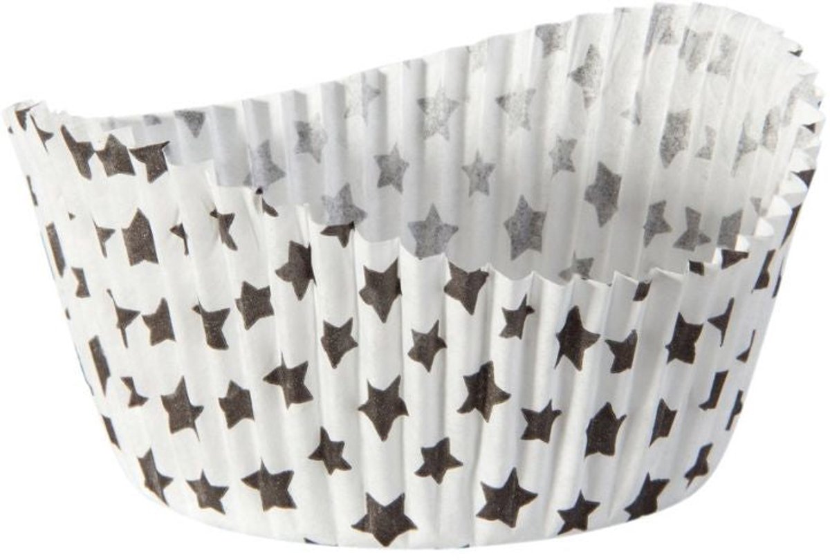 Set van 50 papieren muffinvormpjes met sterrenmotief 6,5 cm Zenker Smart Pastry