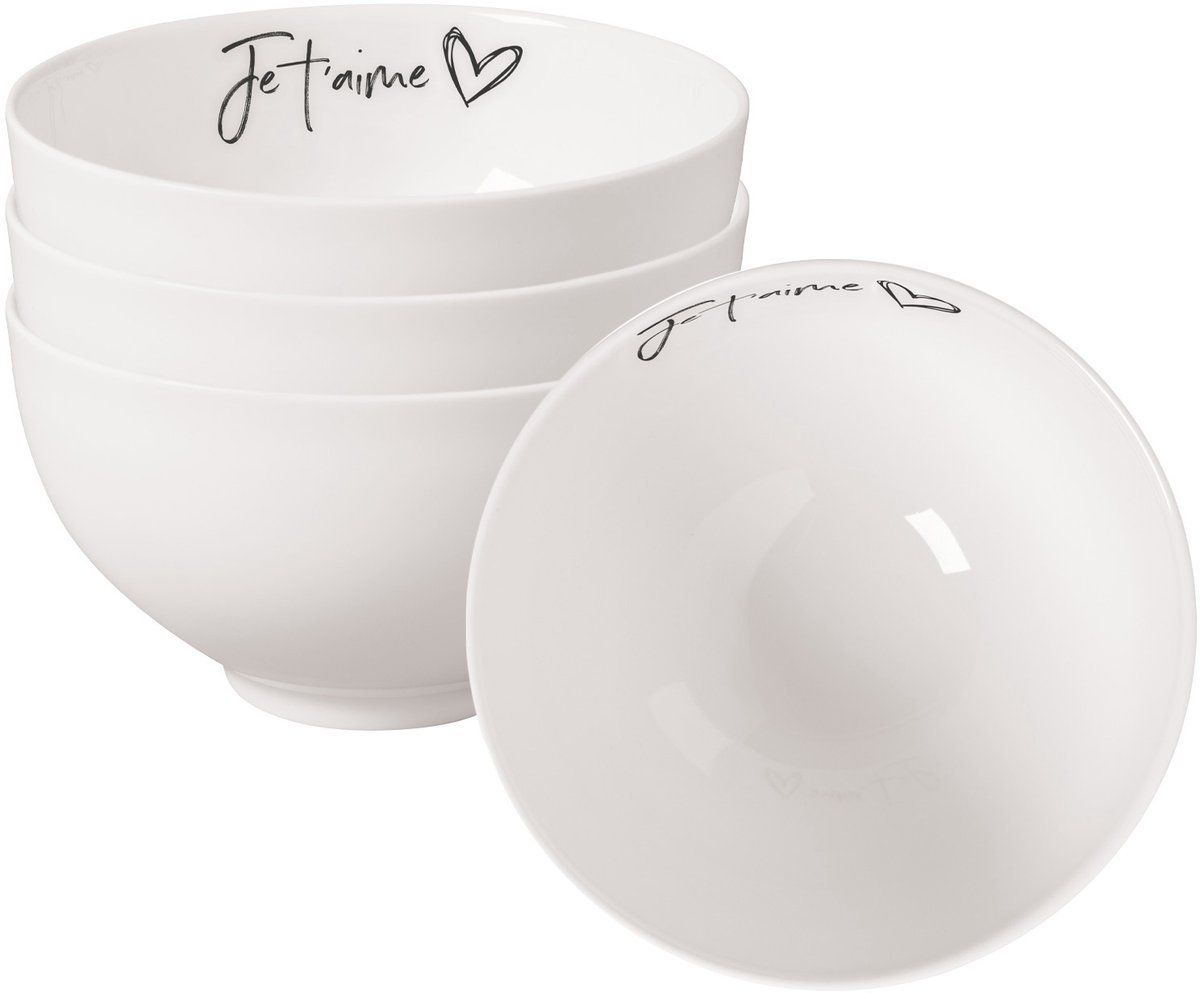 Bols Je t'aime Statement ø 13,8 cm Set van 4