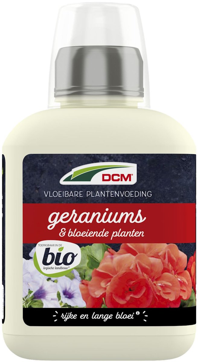 DCM vloeibare meststof voor geraniums & bloeiende planten 400 ml (Bio) - Ideaal voor geraniums, petunia's & viooltjes - Vloeibare, geconcentreerde meststof - Sterke planten