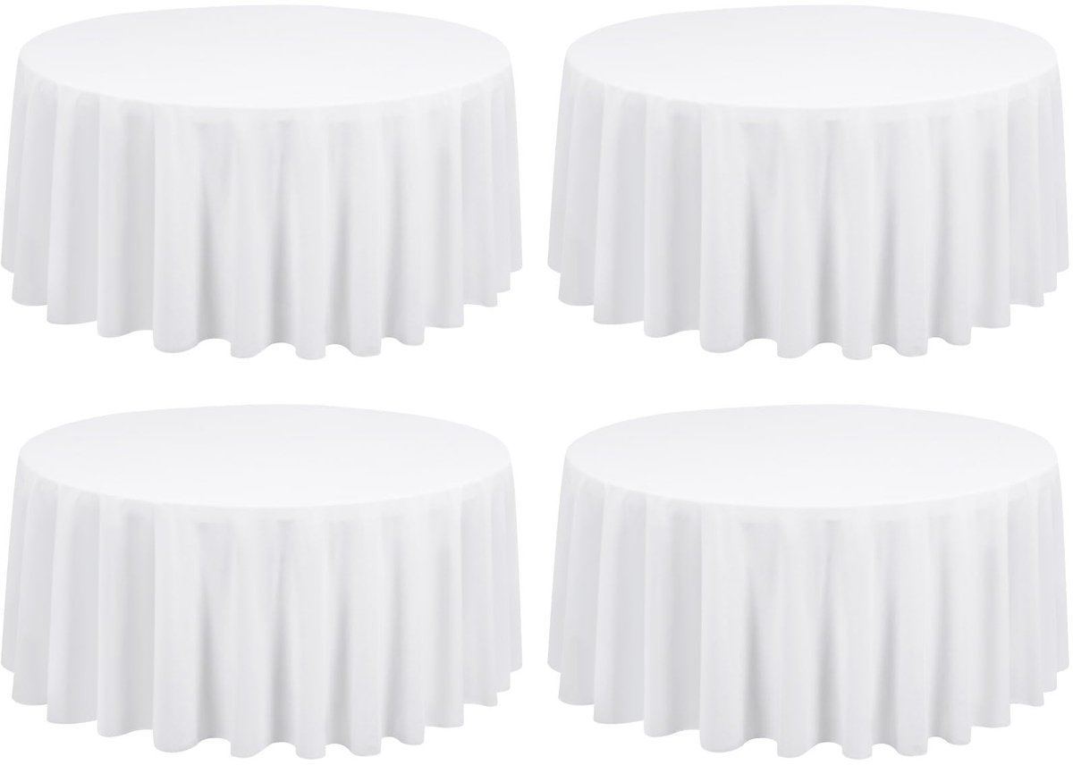 My Ninki ® Stijlvolle en Praktische Ronde Tafelkleden Set van 4 voor Diverse Gelegenheden
