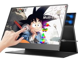 UPERFECT Portable Monitor E07 15,6" Touchscreen Draagbare Monitor | 10-Punts Aanraking | Full HD IPS | Spiegelend Scherm | Dual USB-C PD | Draagbaar Design