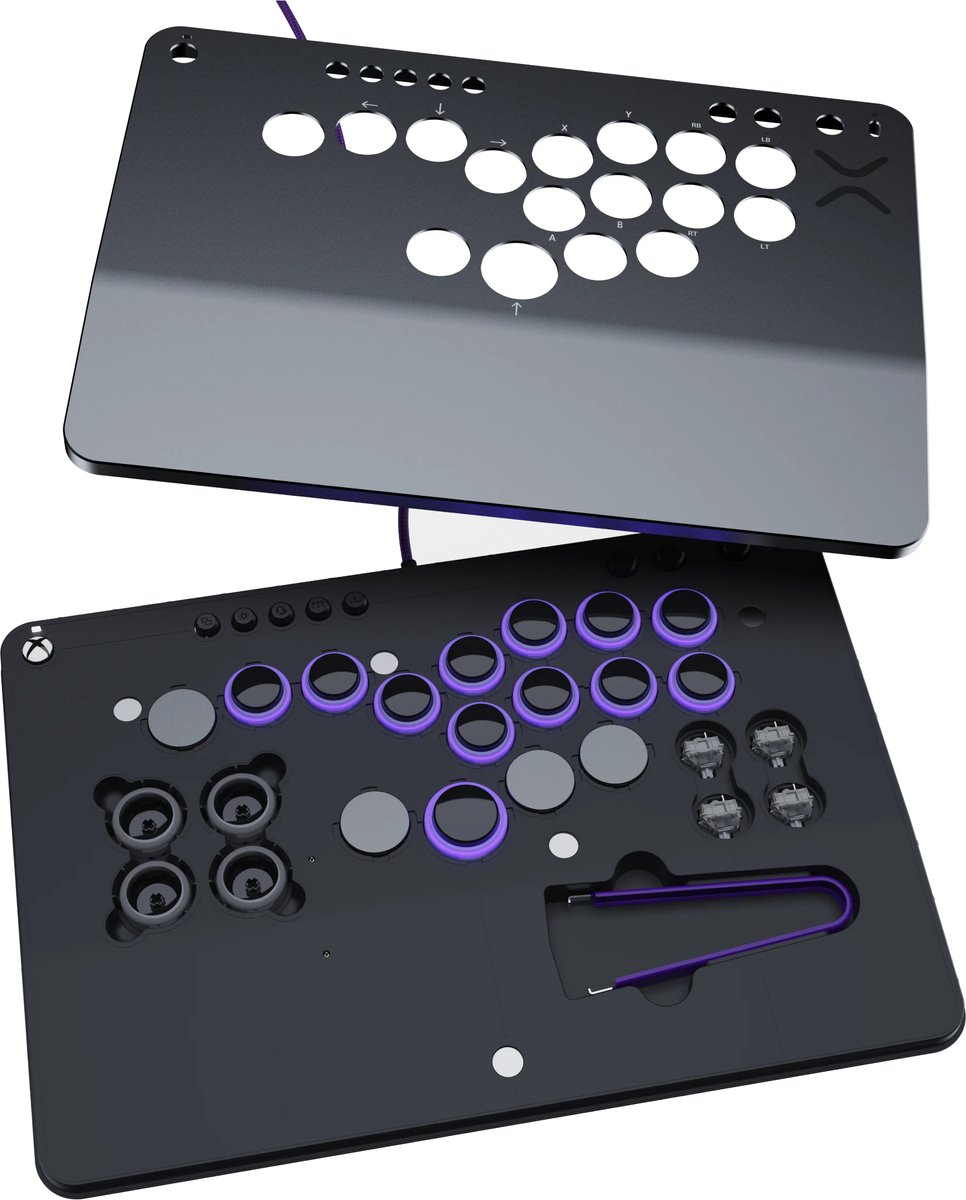 PDP Victrix Pro KO Leverless Fightstick - USB - PC, Xbox Series X|S - Grijs thumbnail 6