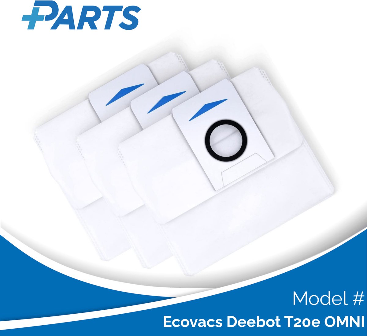 Ecovacs Deebot T20e OMNI Stofzakken (3 Stuks, Plus.Parts® alternatief voor D-DB03-0003)