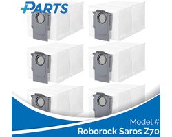 Roborock Saros Z70 Stofzakken (6 Stuks, Plus.Parts® alternatief voor 8.02.0239)