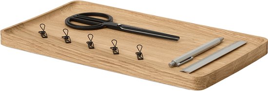 Oakywood Catchall Tray Oak - Chêne Massief - Organisateur de bureau en bois de Luxe - Medium 24 x 20 cm