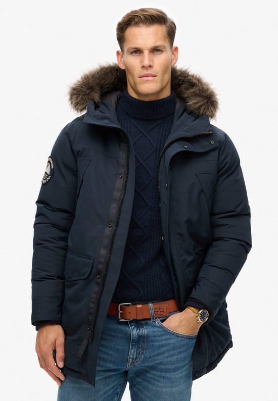 Superdry - Everest parka met imitatiebont - Heren - Gewatteerde jassen
