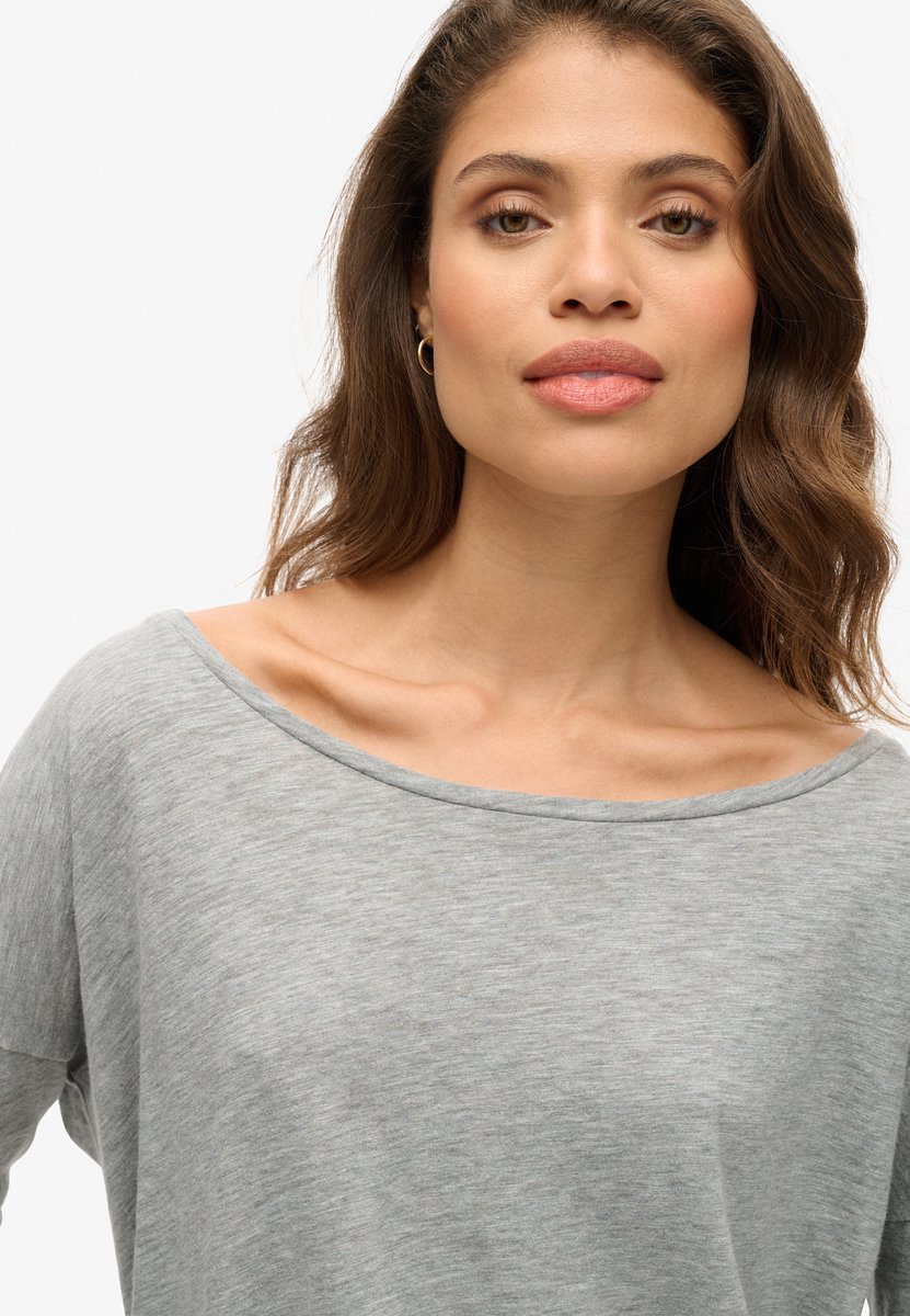 Superdry Jersey top met lange mouwen Dames Grijs