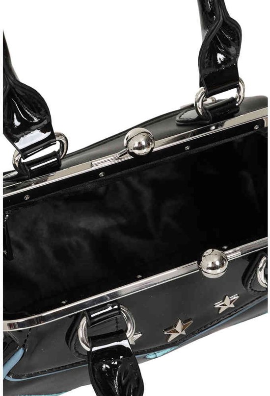Banned Rockabilly Lillyweb Handtas paars-zwart | Boutique