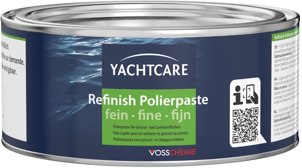 Fijne Polijstpasta 500g voor Boot en Jacht – Professionele Refinish Polierpaste voor Effectieve Krassenverwijdering en Glansherstel op Gelcoat, Lak en Kunststof