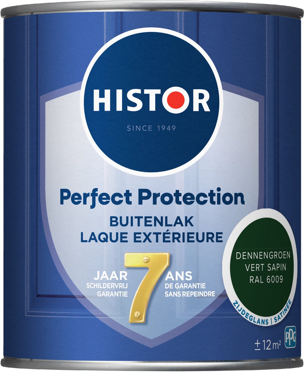 Histor Perfect Protection Buitenlak - Houtlak - Houtverf voor Buiten - Zijdeglans Verf voor Hout - Buitenverf - Dennengroen RAL 6009 - 0.75 L – foto 4