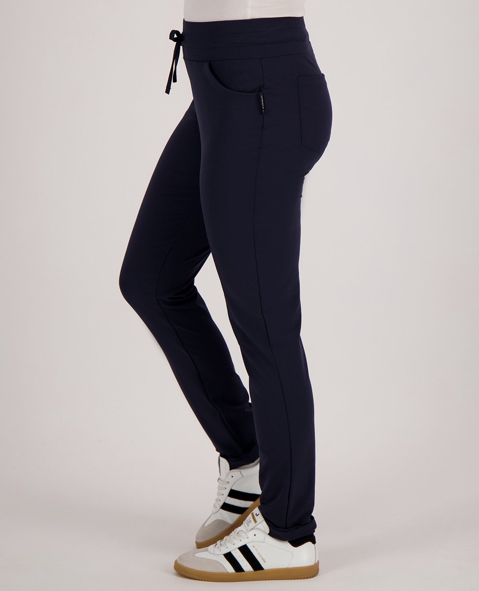 Je m'appelle Travelstof Dames Broek Regular fit Met stretch - Blauw - Maat XXL