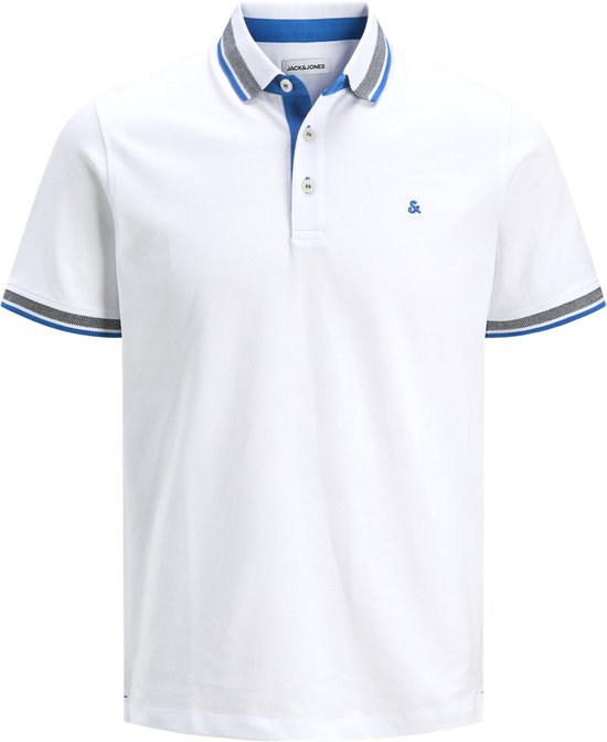 JACK&JONES JJEPAULOS POLO SS NOOS Heren Poloshirt - White Neon