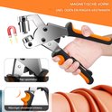 Grommettang met magnetische mal, Pop-up ontwerp en wijsvingerontwerp, met magneet en oranje handvatten.
