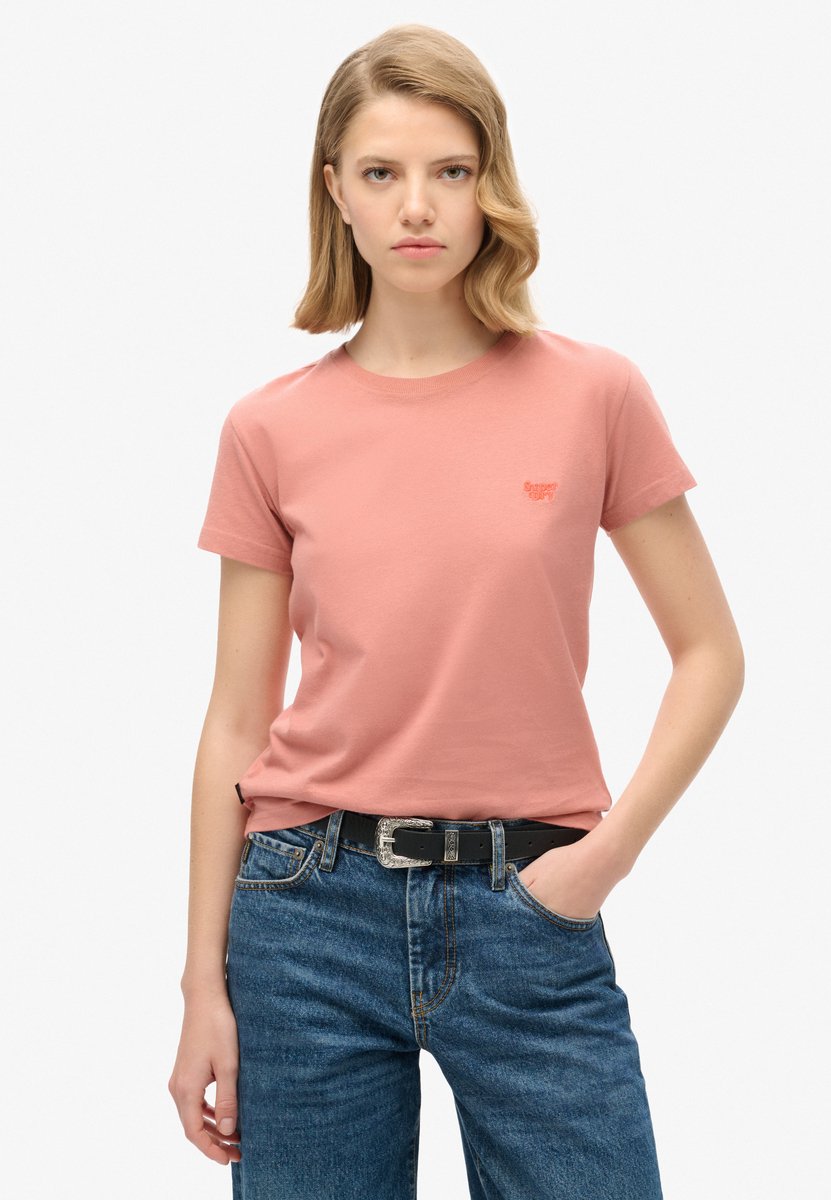 Superdry Essential Logo aansluitend T-shirt Dames T-shirts Ash Rose