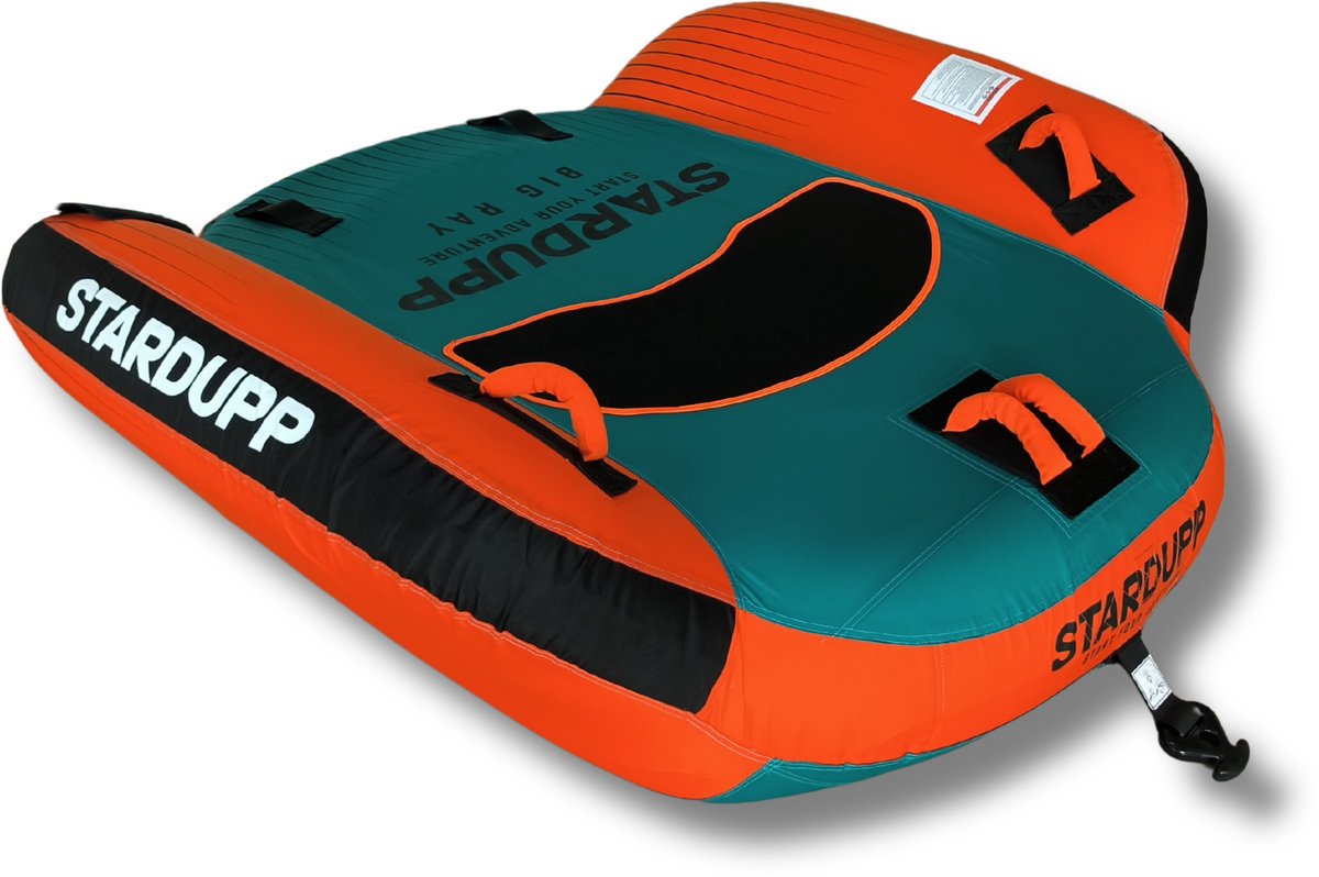 Stardupp Big Ray Watersport Funtube - 2 Persoons - Opblaasband voor achter de boot - Geschikt voor het hele gezin - Voor hoge en lage snelheden