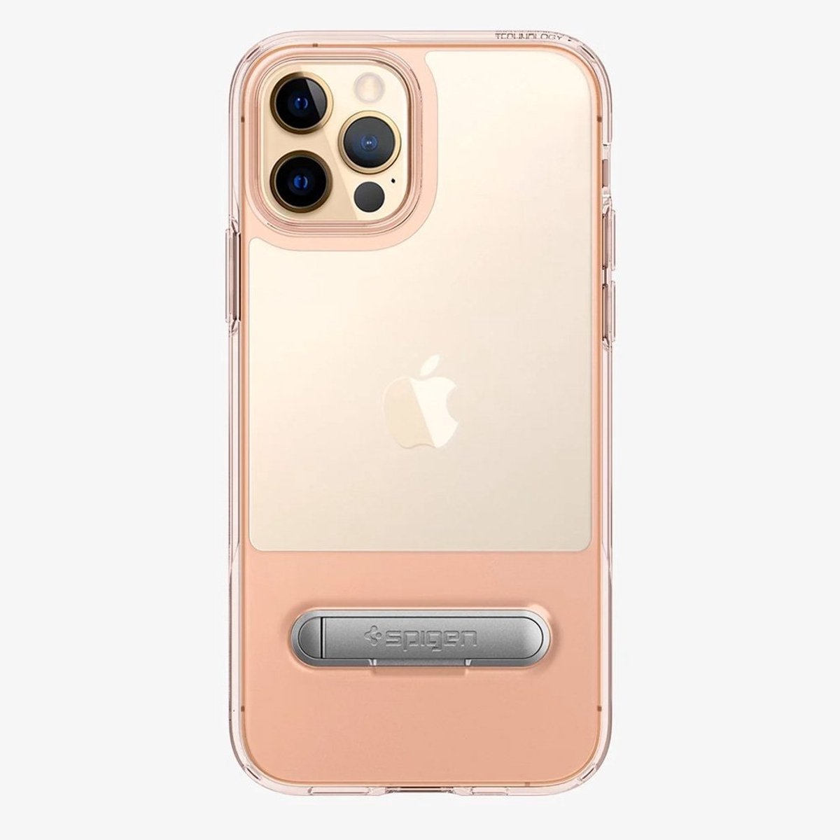 Spigen Slim Armor Hoesje Geschikt voor Apple iPhone 12 Pro Max Roze Transparant