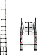 Bol.com Telescopische Ladder Zyren - 44m - Uitschuifbare Multifunctionele Roestvrijstalen Ladder - Draagbare Stevige Zolderladde... aanbieding