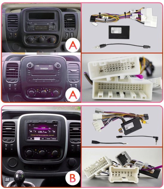 2G+32G Android 13 Autoradio Pour Renault Trafic 3 2014-2021/Opel Vauxhall Vivaro 2014-2019 Avec Carplay Sans Fil Android Auto, 9'' Écran Tactile Avec GPS WiFi BT Mirror Link FM/RDS EQ SWC