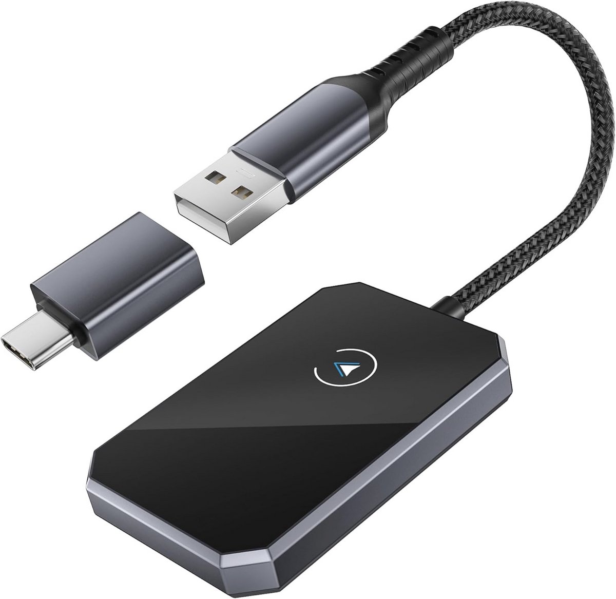 Draadloze CarPlay en Android Auto Adapter - 2024 Bluetooth Dongle voor Auto's vanaf 2015, Omzetten van Bedrade naar Draadloze Verbinding