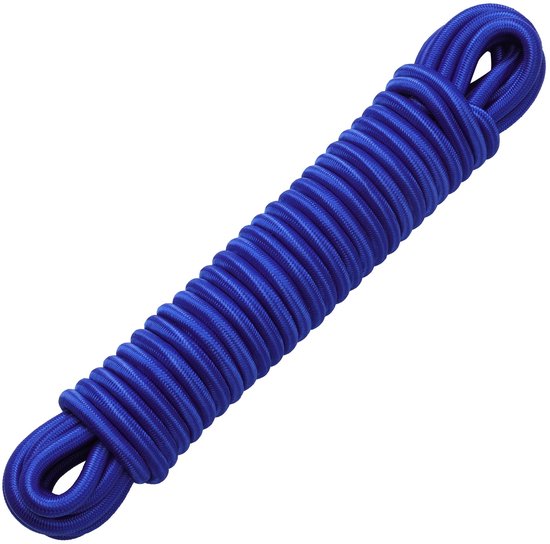 PRETEX elastiek koord set - 10 m x 8 mm - Op maat te knippen elastisch koord - Set met haken en sluitingen - Spanelastiek touw voor dekzeil - Groen