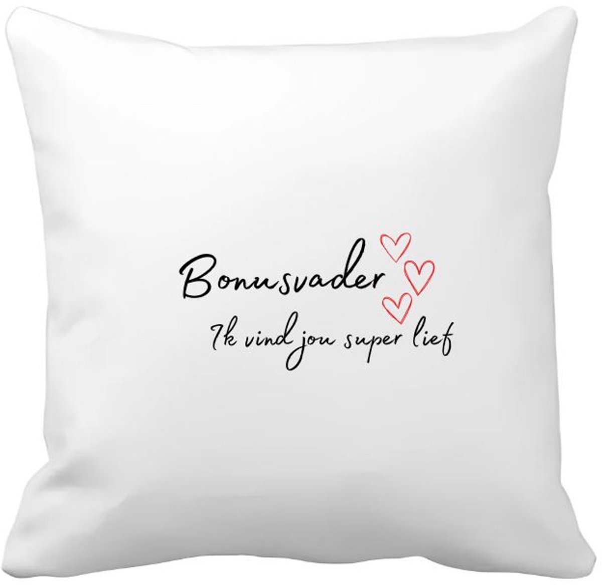 Akyol bonusvader ik vind jou super lief Kussen hoes - Papa - de liefste bonusvader - vader cadeautjes - vaderdag - verjaardag - geschenk - kado - 40 bij 40 cm Multicolor