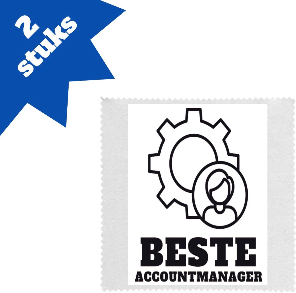 Akyol - beste accountmanager brillendoekjes - Beste accountmanager - collega - welkom - afscheid - 17,8 bij 17,8 cm - 2 stuks