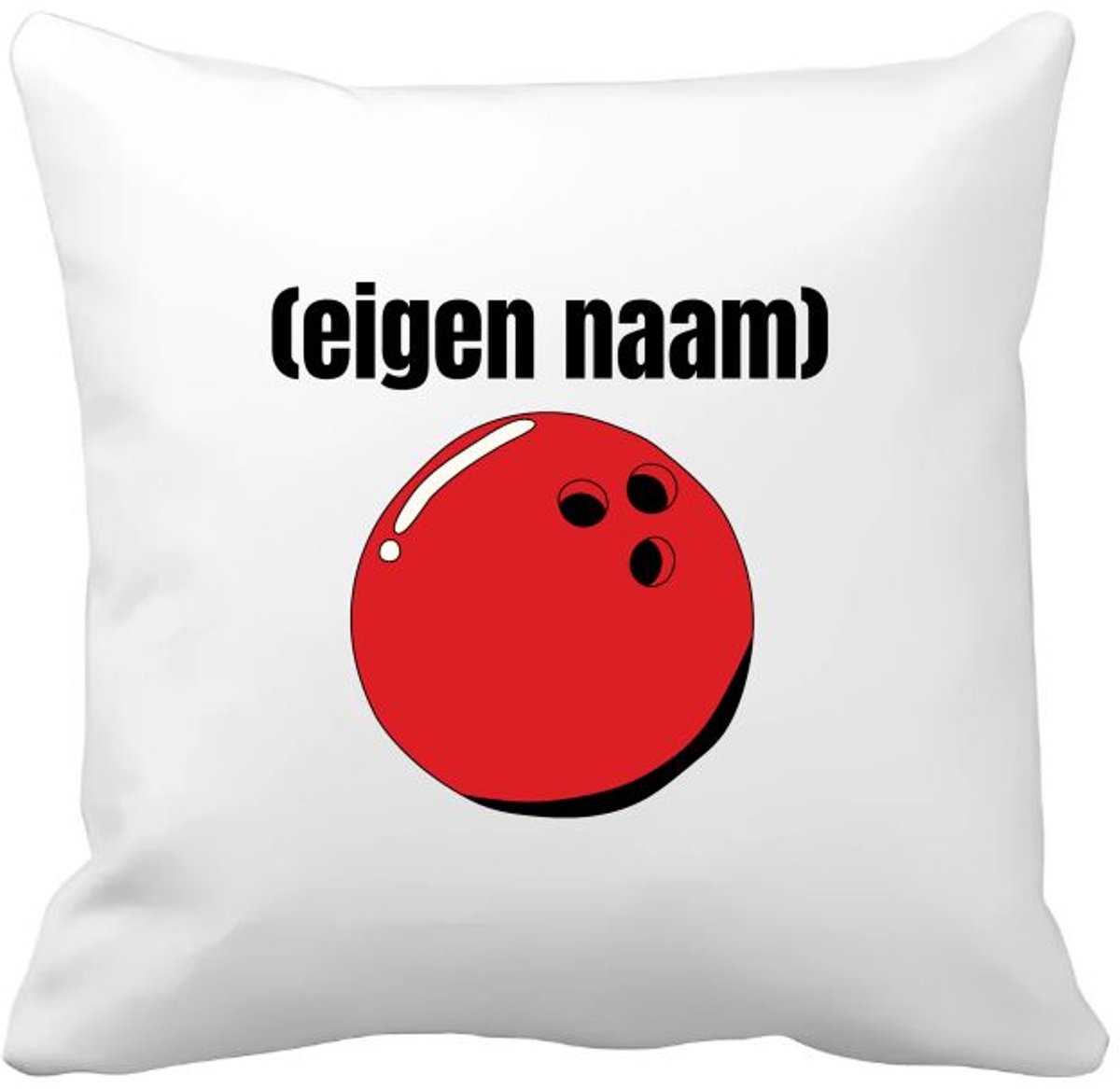 Akyol bowlingsbal met eigen naam Kussen hoes - Bowlen - bowlers - iemand die houdt van bowlen - verjaardag - cadeau - kado - 40 bij 40 cm Multicolor
