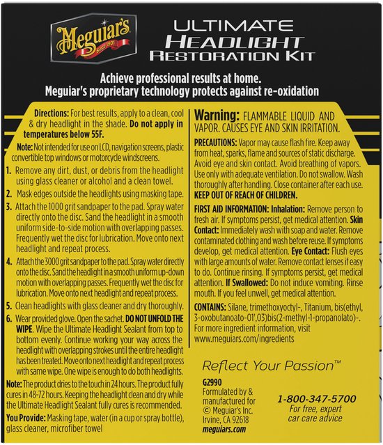 Meguiar's Ultimate Headlight Restoration Kit — afbeelding 2