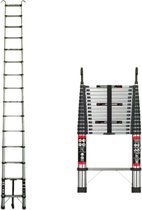Bol.com Telescopische Ladder Lyra - 440CM - Roestvrijstalen Vouwladder - Draagbare Uitschuifbare Loft Ladder - Max. Belasting 15... aanbieding