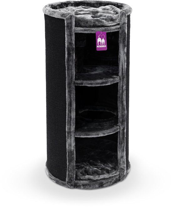 Petrebels Superdome 100 Krabton voor katten - Pepper - 49 x 49 x 100 cm