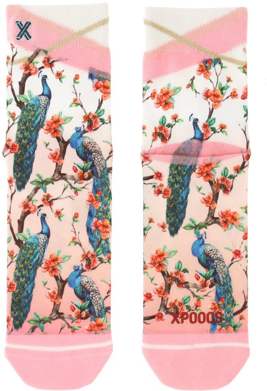 XPOOOS Peacock - Chaussettes courtes pour femme - Taille unique