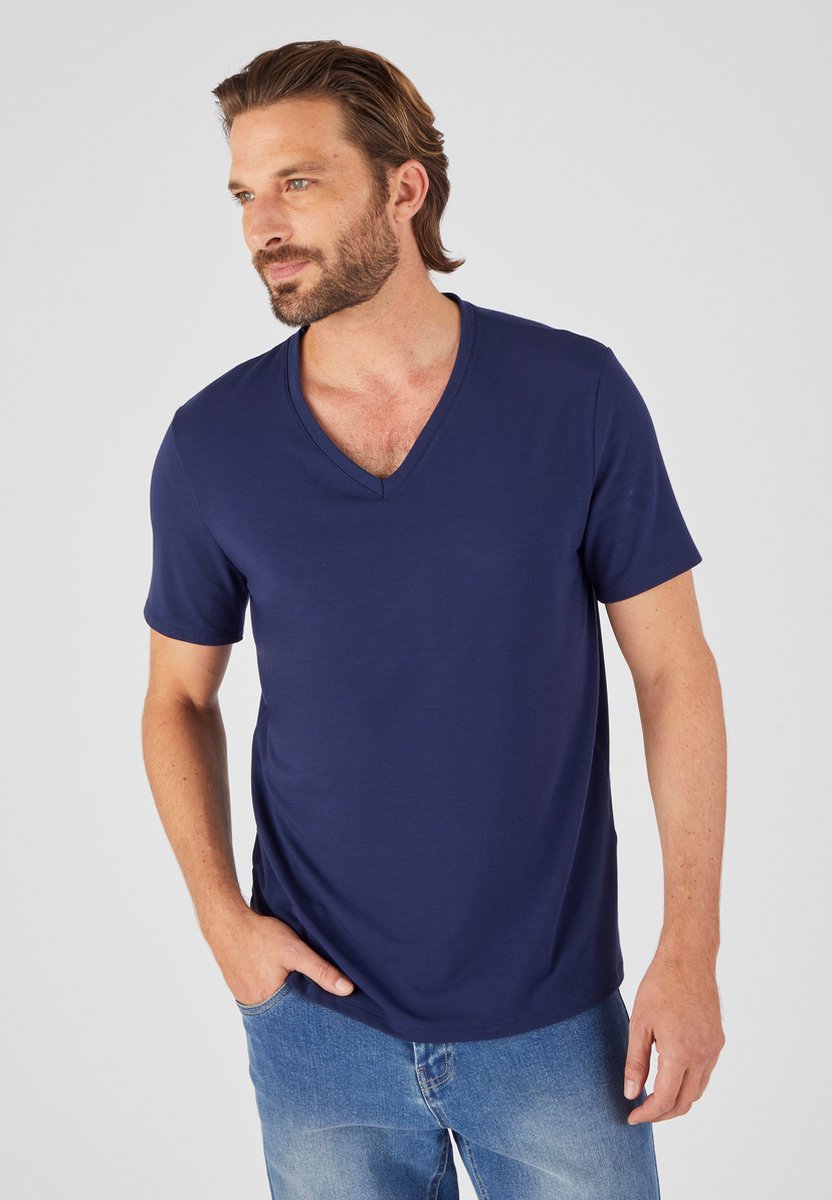 Damart - T-shirt tricot jersey Climatyl - Heren - Blauw - (86-93) S