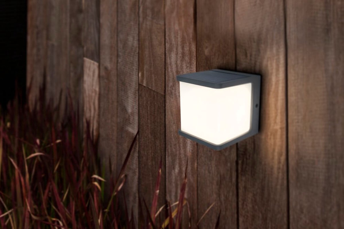 Lutec Doblo - LED solar wandlamp voor buiten