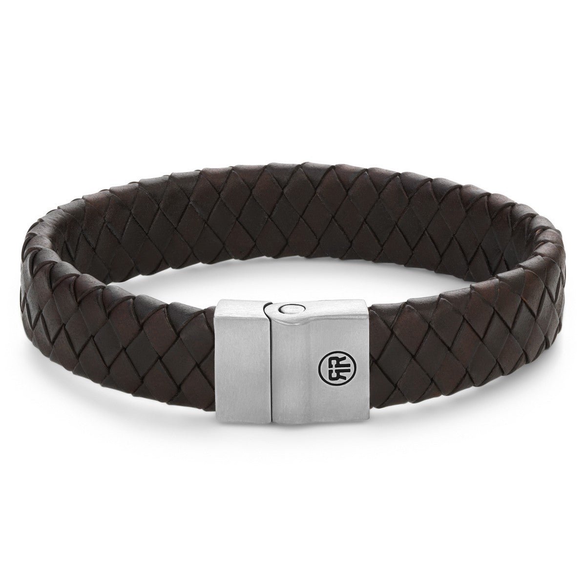 Rebel & Rose armband Full Metal Plaid Brown Matt 15mm unisex RR-M0034-S
