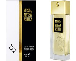 foto van Alyssa Ashley Musk Eau de Parfum - Zachte Sensuele Muskgeur - Unisex - 50ml