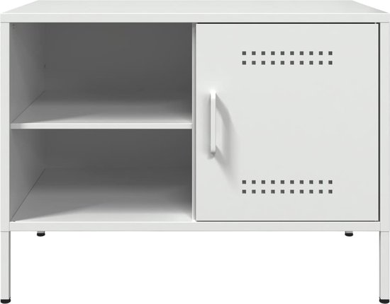 Meubles TV vidaXL 2 pièces 68 x 39 x 50,5 cm Acier Blanc