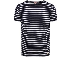 Armor-Lux T-Shirt Strepen Donkerblauw (navy) - Maat M - Heren - Casual T-shirts