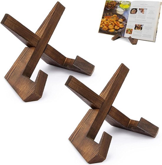 CookCaddy | Houten kookboekstandaard - Receptenboekhouder voor aanrech
