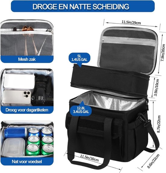 Geïsoleerde lunchtas voor dames en heren, waterdichte