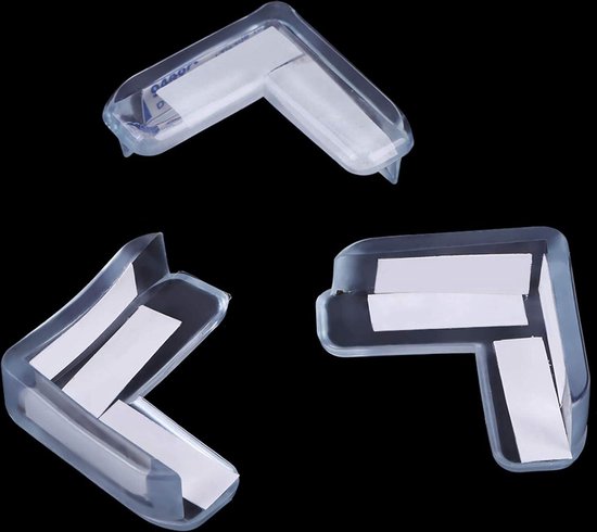 Hoekprofiel, zelfklevend, transparante hoekbescherming, zelfklevende hoekstrip van kunststof, transparante randbeschermstrip, wandafdekking, meubelbumper, decoratieve afdekking, transparante hoeken