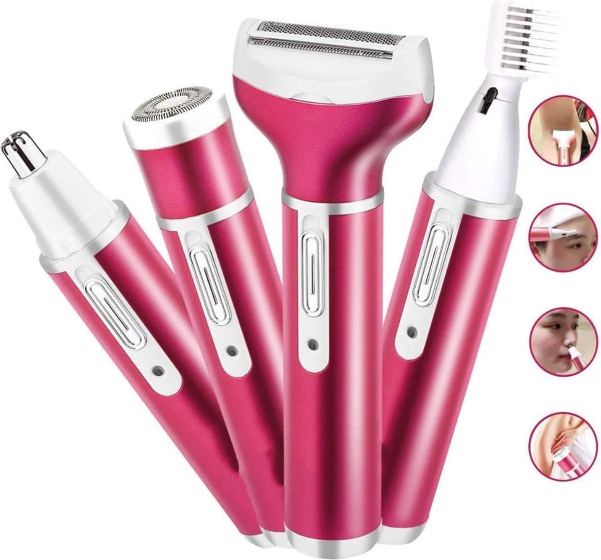 Elektrisch scheerapparaat voor dames Haarverwijderaarset - Pijnloze epilator - USB oplaadbaar - Bikinitrimmer/neushaartrimmer/wenkbrauwshaper/lichaamsscheerapparaat
