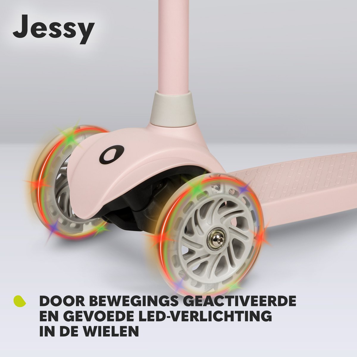 Lionelo Jessy Kinderstep - step 3 wielen - leeftijdsgroep 3+ - max 50kg - LED verlichting in de wielen - hoogte verstelbaar 65-70-75-80 cm — afbeelding 3