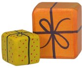 HOLZTIGER Kerstmis - 2 Geschenkjes - 8X3X5Cm - Houten Figuur - Handgemaakt