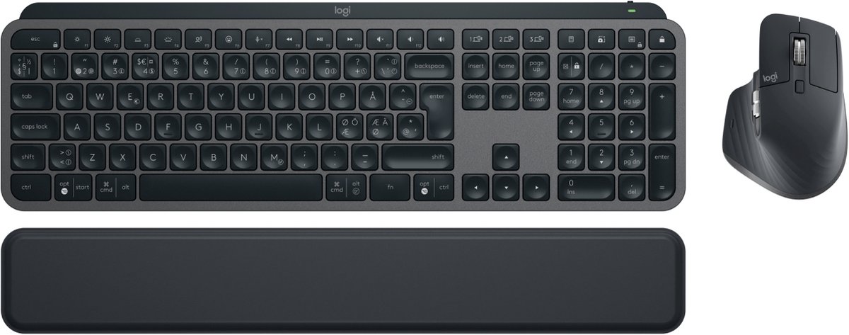 Logitech MX Keys S Combo toetsenbord Inclusief muis Kantoor Bluetooth Scandinavisch Grafiet