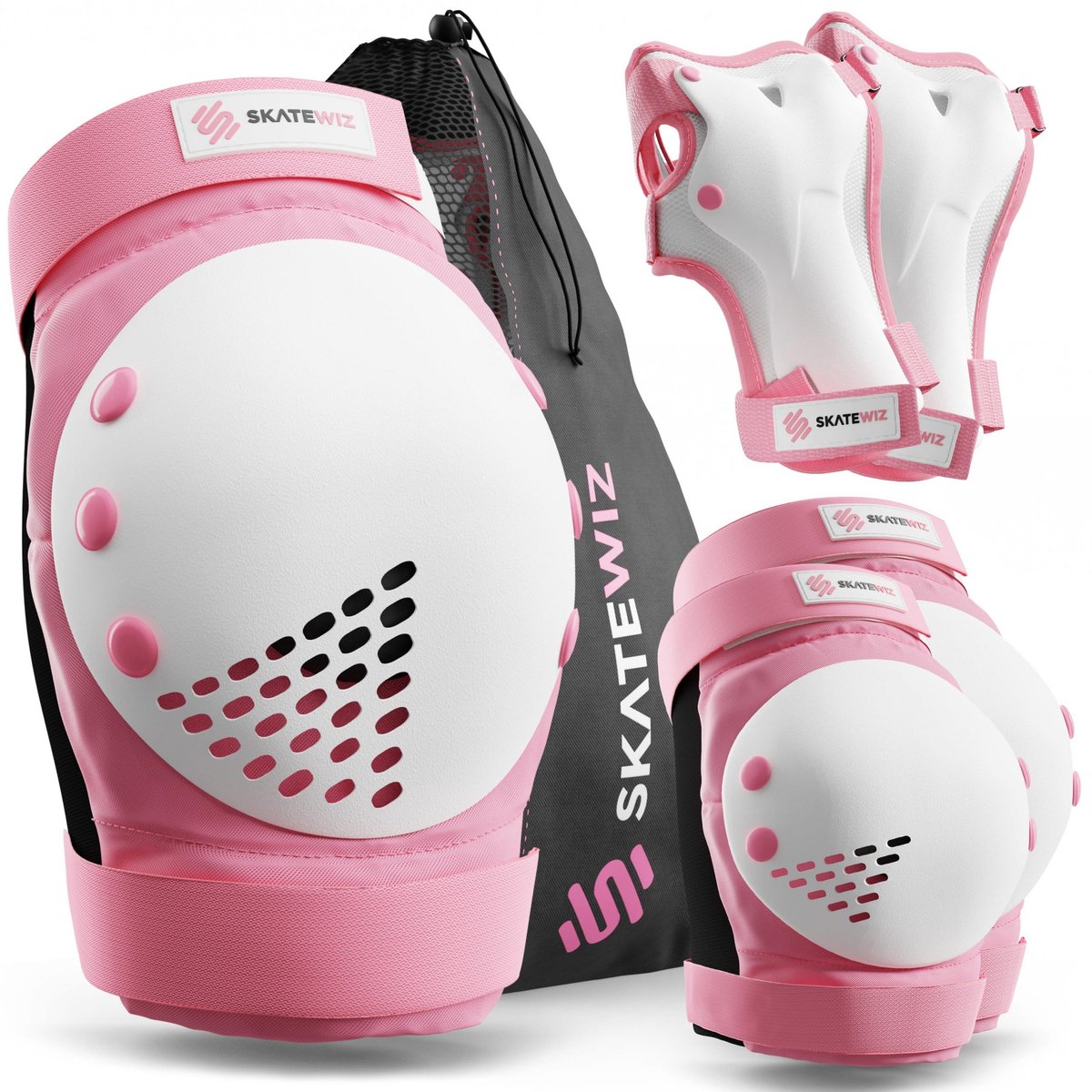 Inline Skates Beschermset Kinderen 6-delig - SMASH - Skateboard Inline Skates Rolschaatsen met Kniebeschermers, Elleboogbeschermers en Polsbeschermers