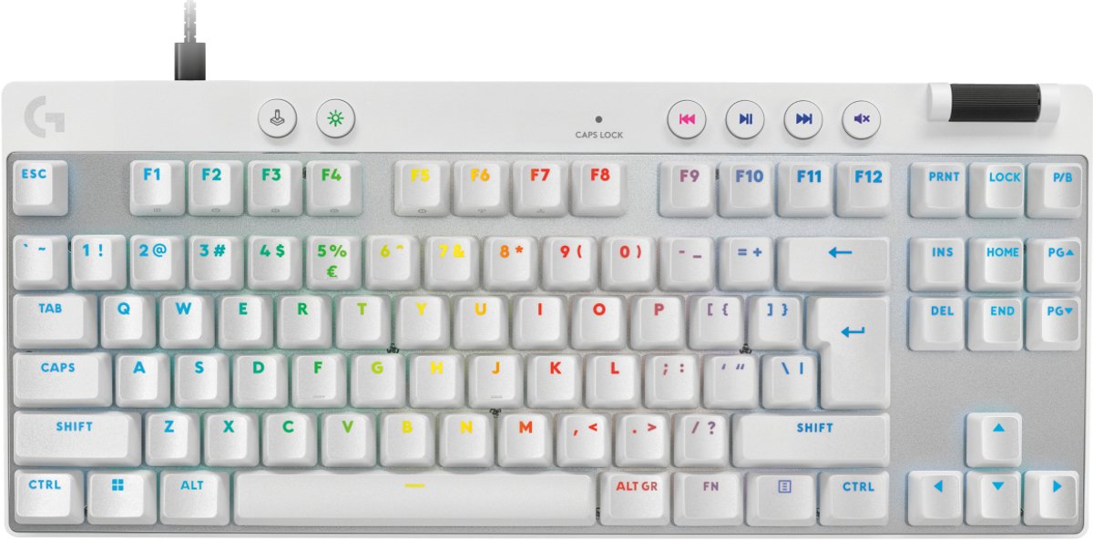 Logitech G Pro X TKL Rapid Gaming Toetsenbord Wit Qwerty