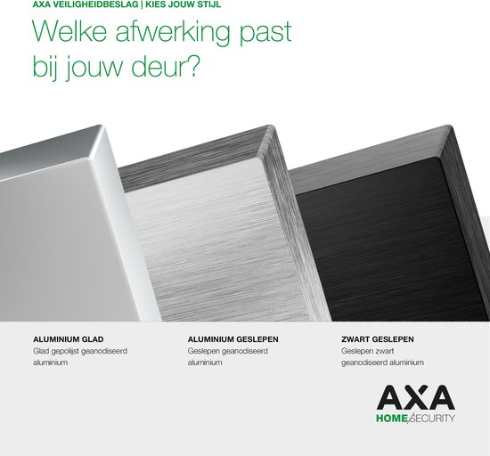 Veiligheidsbeslag Met Kruk | AXA | Curve Plus | 55 Mm Kerntrekbeveiliging Aluminium 6675101155k I21733