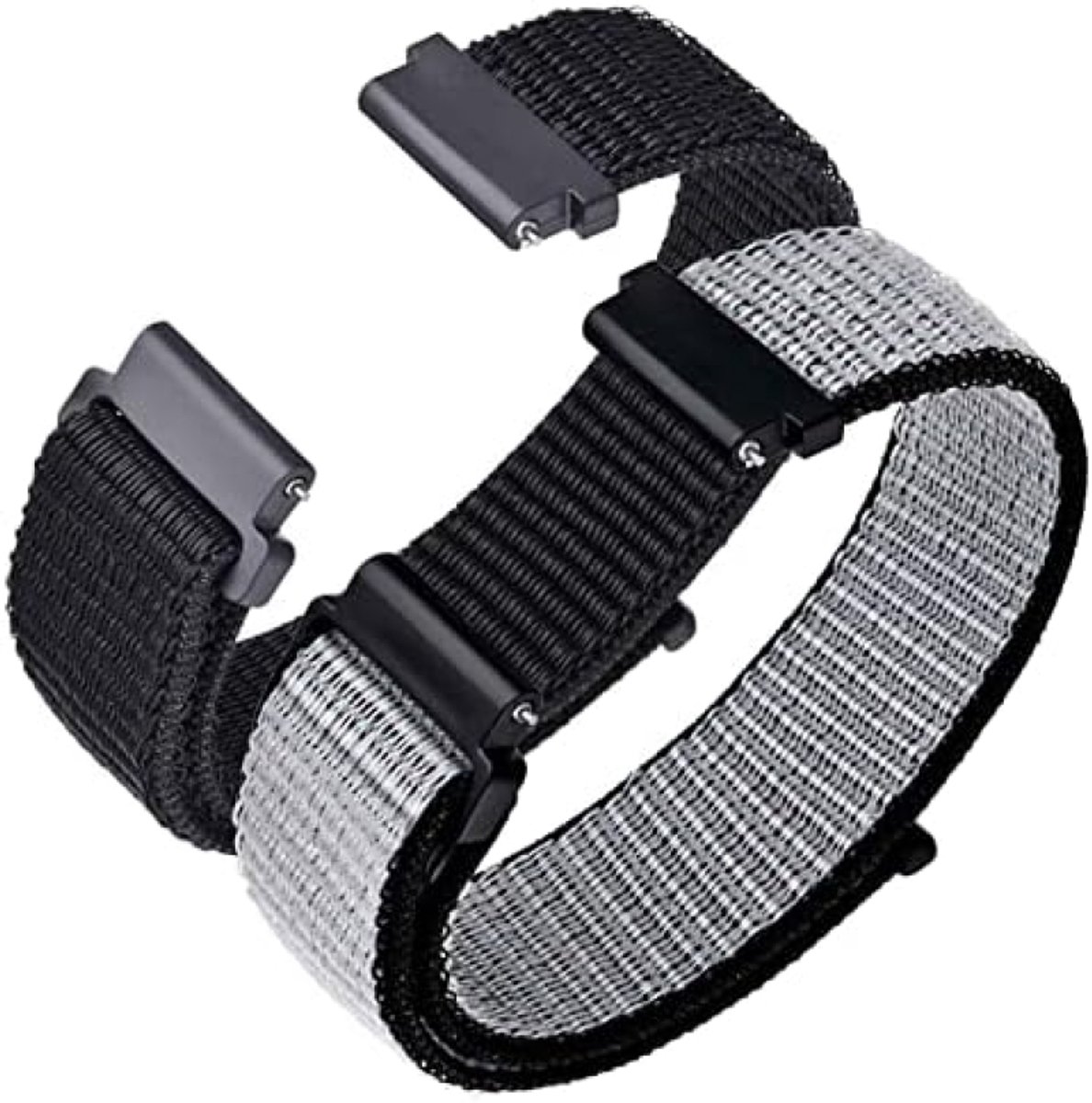 Nylon sporthorlogebandjes, snelsluiting, verstelbare vervangende band, 16 mm, 18 mm, 19 mm, 20 mm, 21 mm, 22 mm, 24 mm, 2 stuks