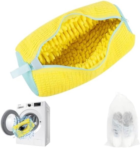 Lot De 2 Sacs Lavage Chaussures Machine - Sac Réutilisable En Polyester, 39x19 Cm, Protection Et Nettoyage Baskets